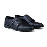 Leather Shoe-Double Monk Strap For Men