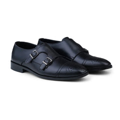 Leather Shoe-Double Monk Strap For Men