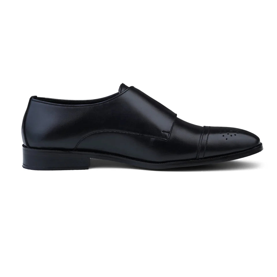 Leather Shoe-Double Monk Strap For Men